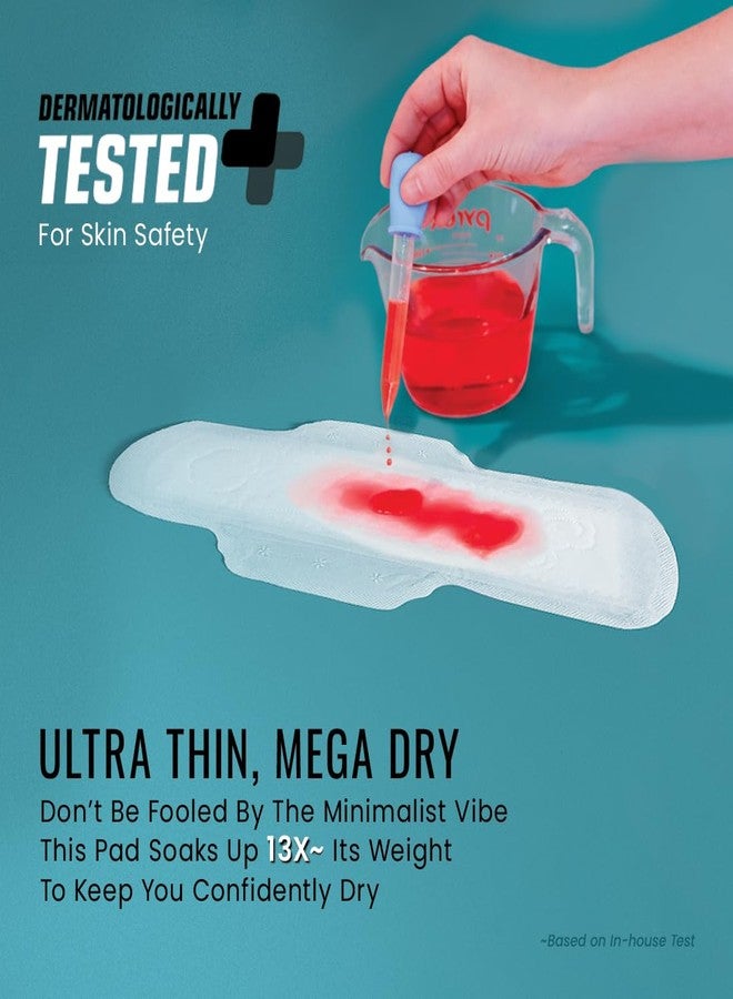 إيفرتين سكين ثين XL 40 فوطة صحية للنساء، فوط صحية رقيقة للغاية XL 285 مم، تغطية خلفية أوسع لمنع البقع والطفح الجلدي - عبوة من قطعة واحدة - Image 3